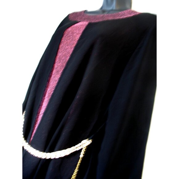 Women’s Law brand Metallic Pink/Black Size 3X, Dress with Sheer attached overlay - Picture 7 of 9